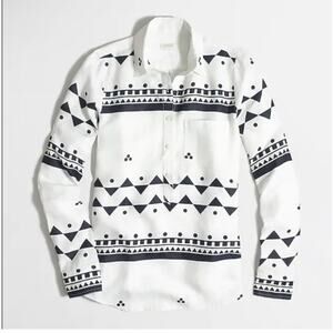 J. Crew Factory Printed Linen Tunic Size S